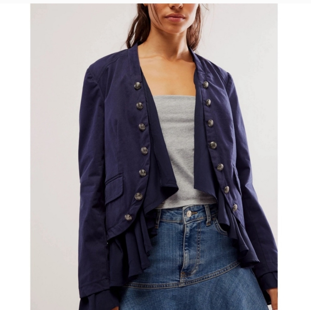 Free People Romance Ruffles Jacket